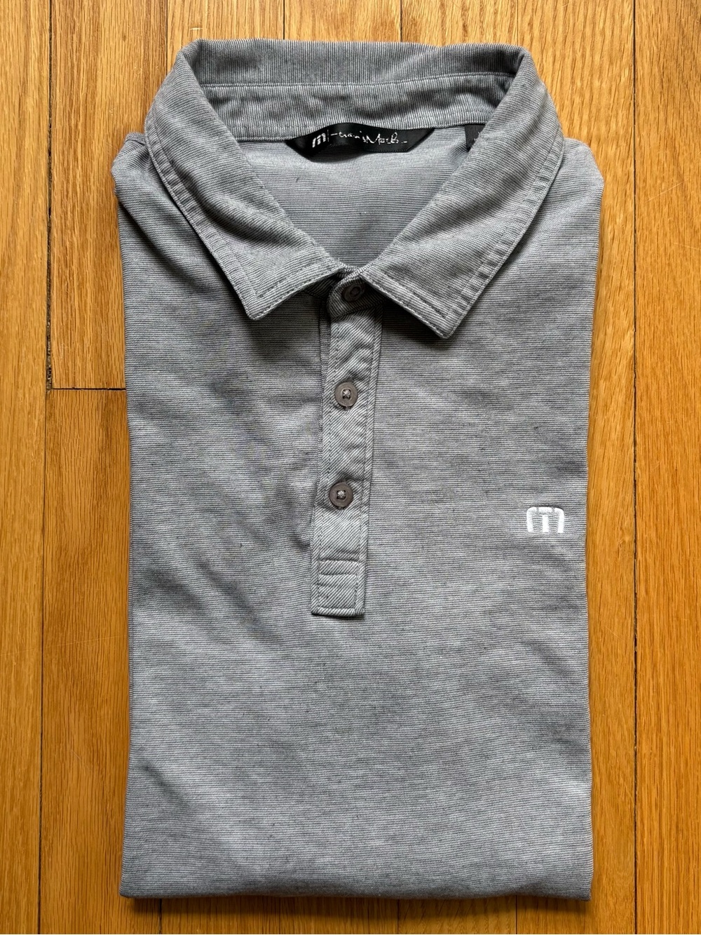 Travis Mathew Men’s Short Sleeve Performance Polo Shirt XL Charcoal Gray